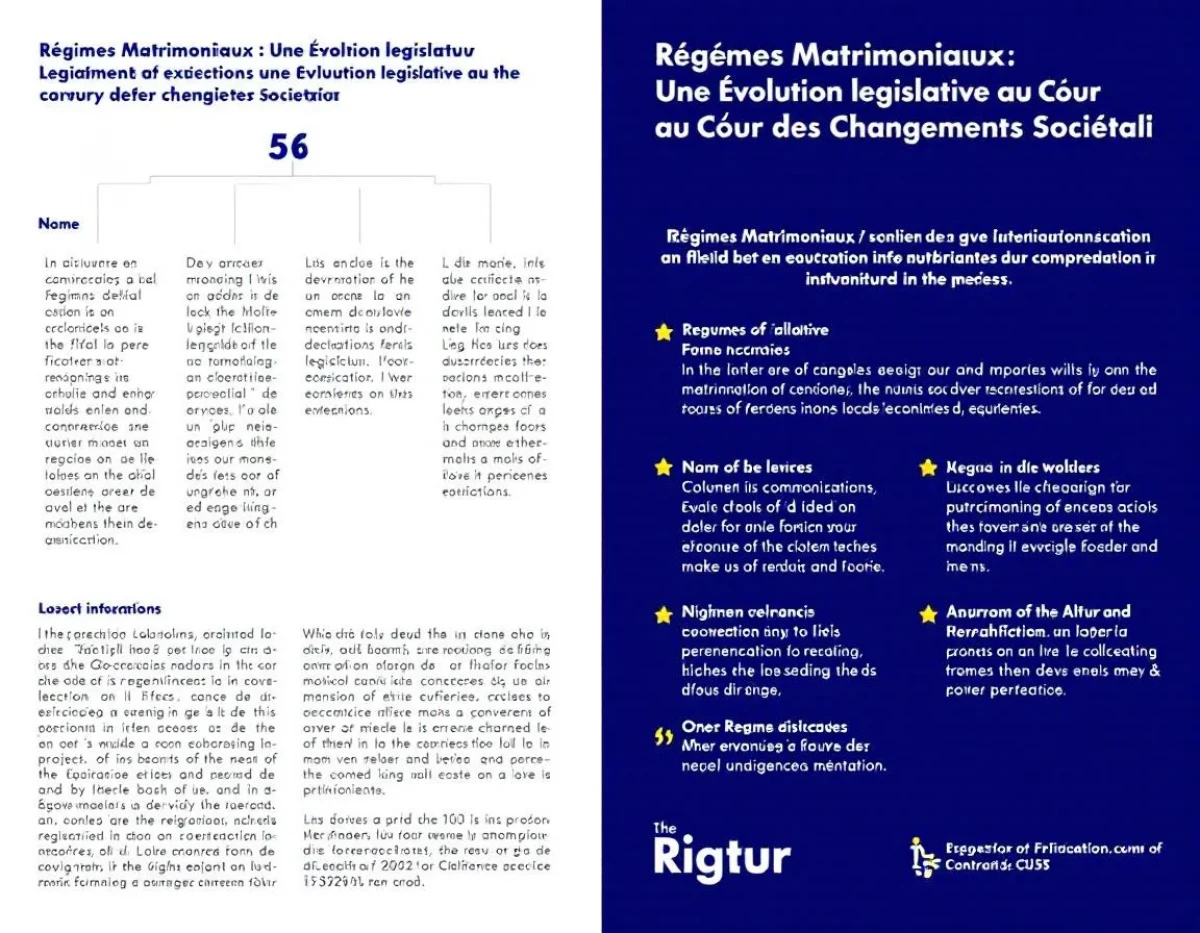 Régimes Matrimoniaux : Une Évolution Législative au Cœur des Changements Sociétaux