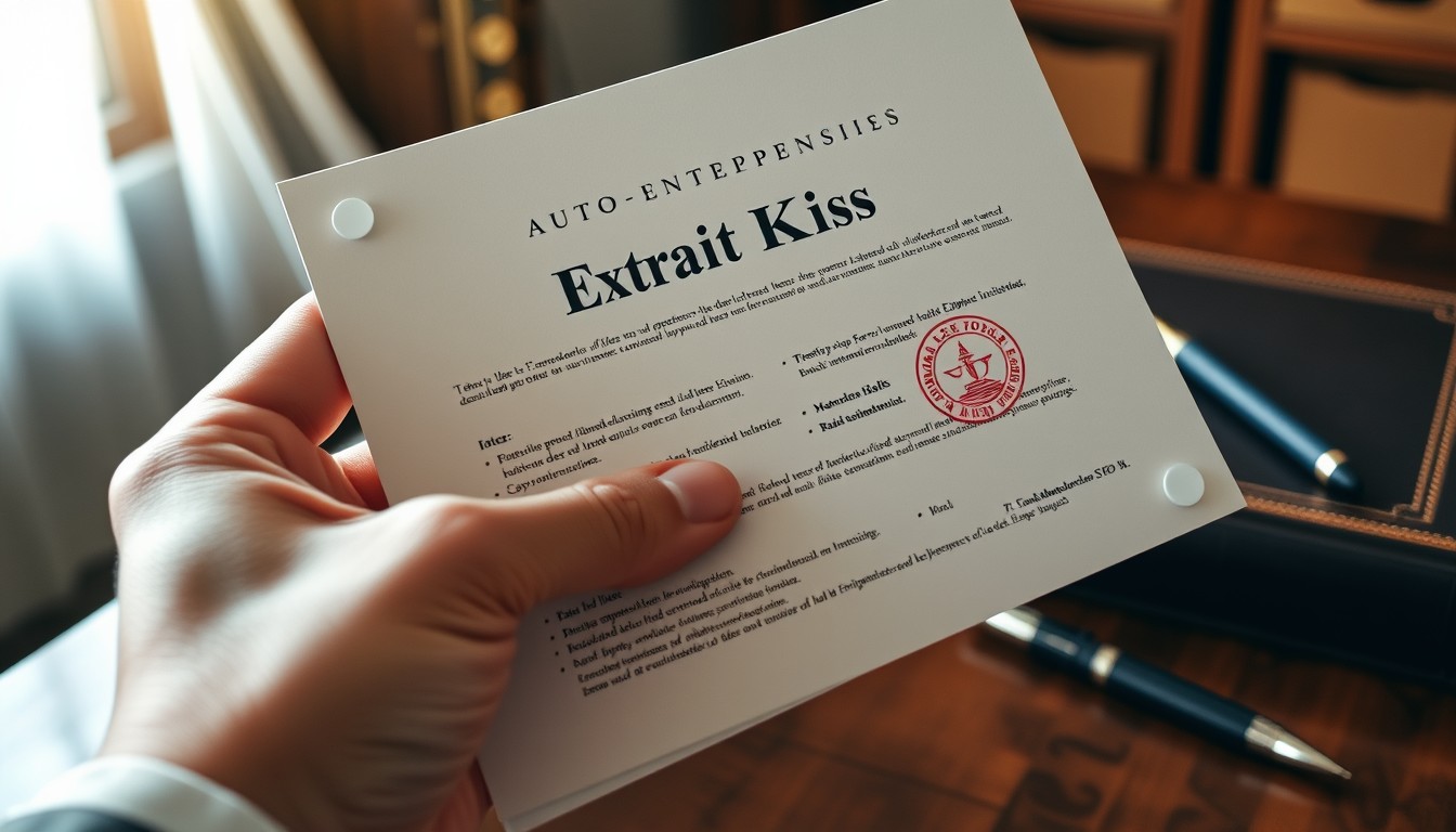 Extrait Kbis auto entrepreneur : fréquence de mise à jour recommandée